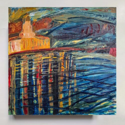 Kunstkamera on the Neva. January. 2010 - 2012, 80 x 80 cm, oil on canvas